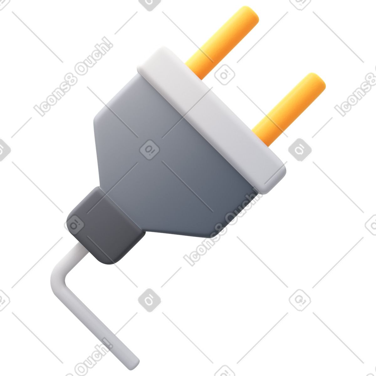 Plug-Illustration im 3D Fluency-Stil als Download in PNG, SVG