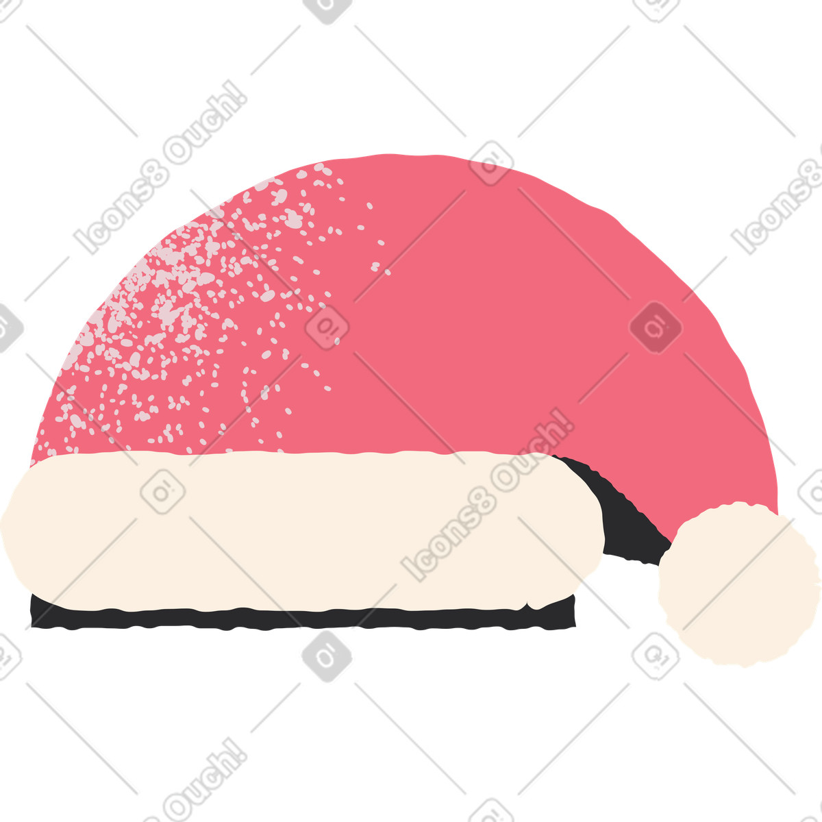 Ilustração de Gorro do papai noel em no estilo Pablo para baixar em PNG, SVG