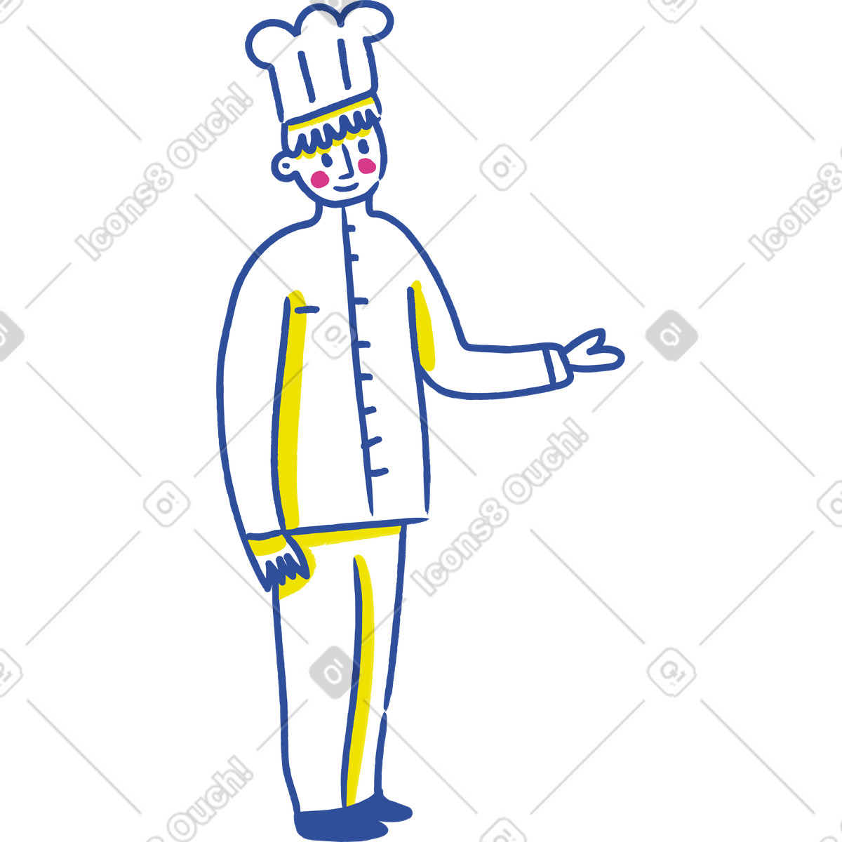 Illustration Chef dans le style Lime à télécharger aux formats PNG, SVG