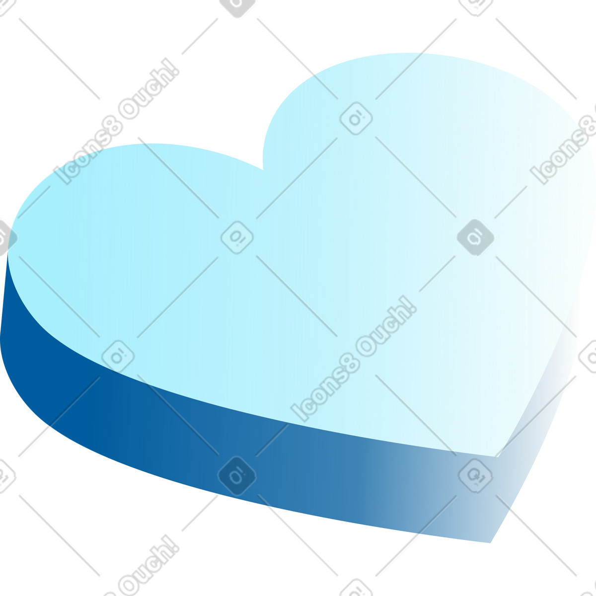Cuore illustrazione in stile Icy scarica in PNG, SVG
