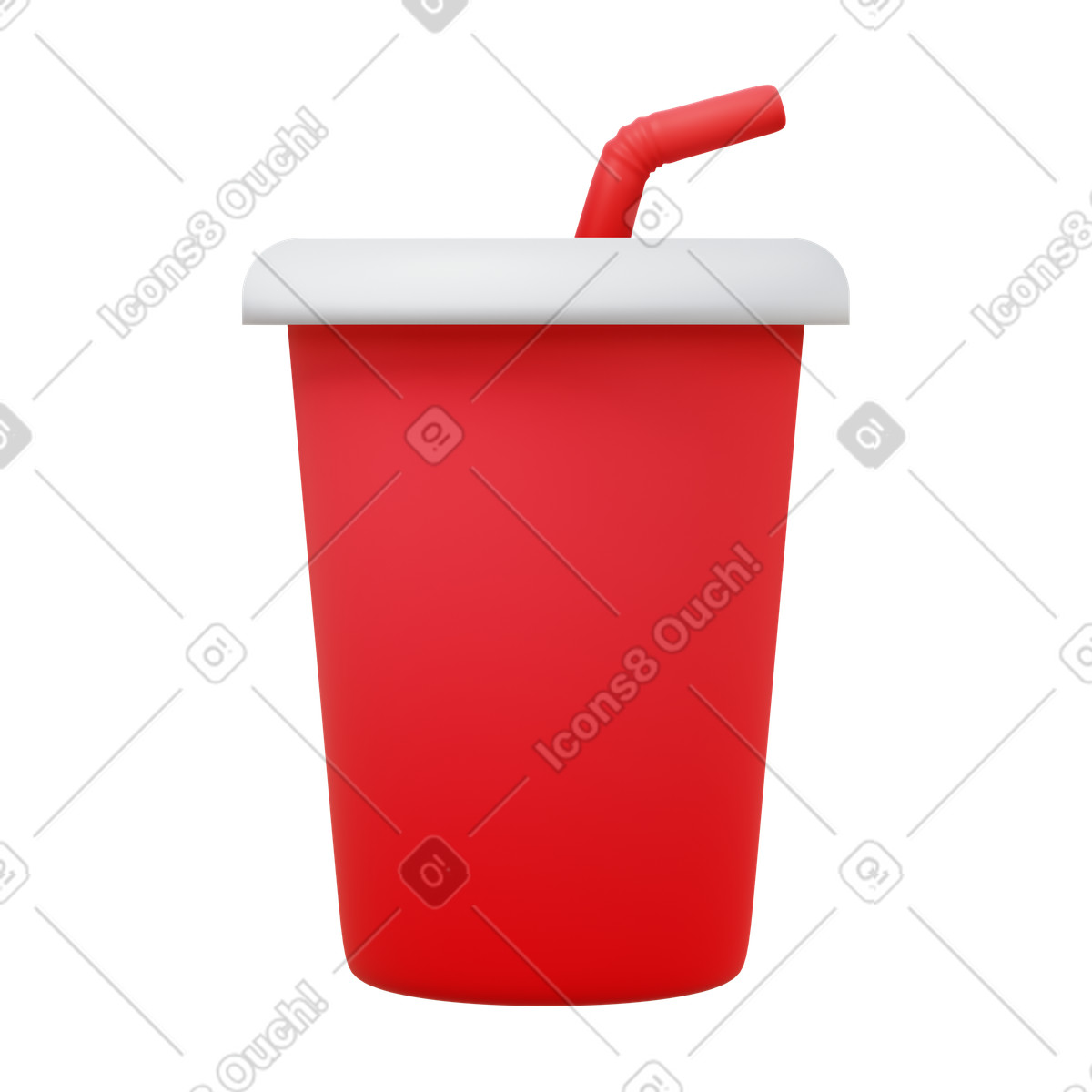 Soda illustration in 3D Fluency style download in PNG, SVG