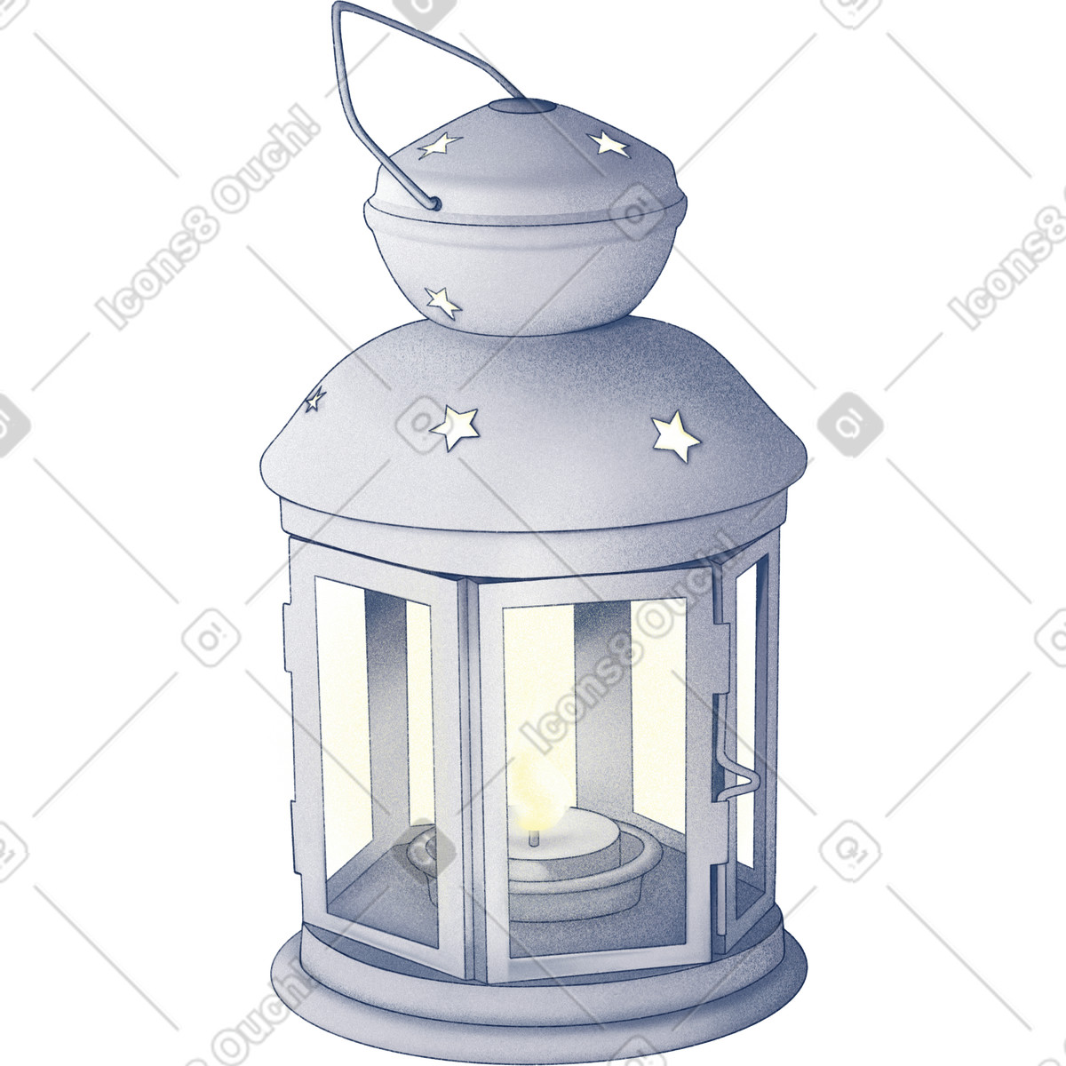 Decorative lantern-Illustration im Haze-Stil als Download in PNG, SVG
