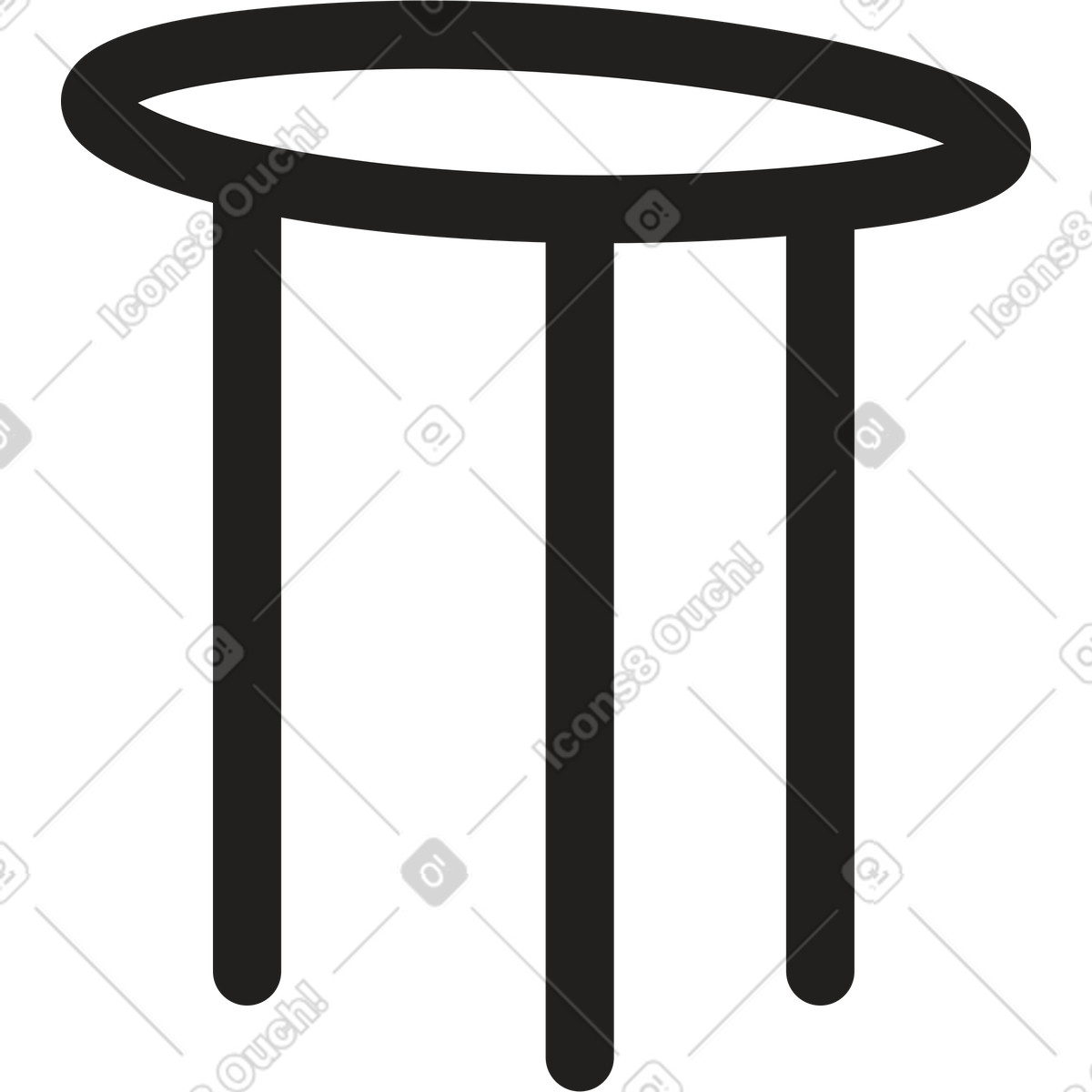 Illustration Petite table dans le style Little à télécharger aux formats PNG, SVG