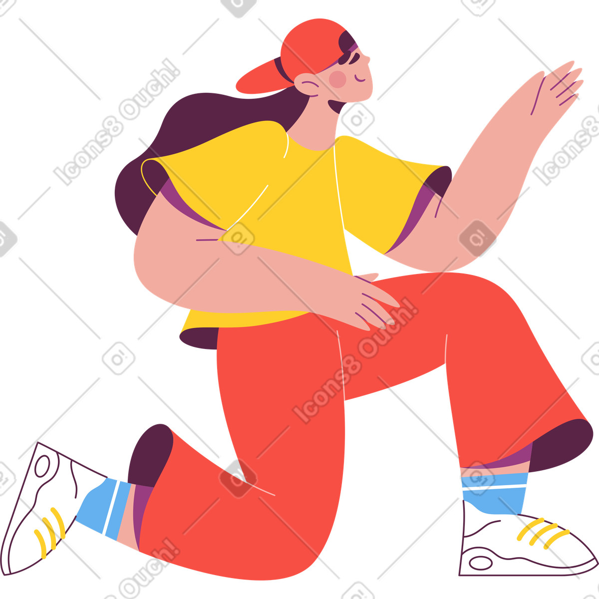 Girl with backpack vector illustration clipart for school themed designs