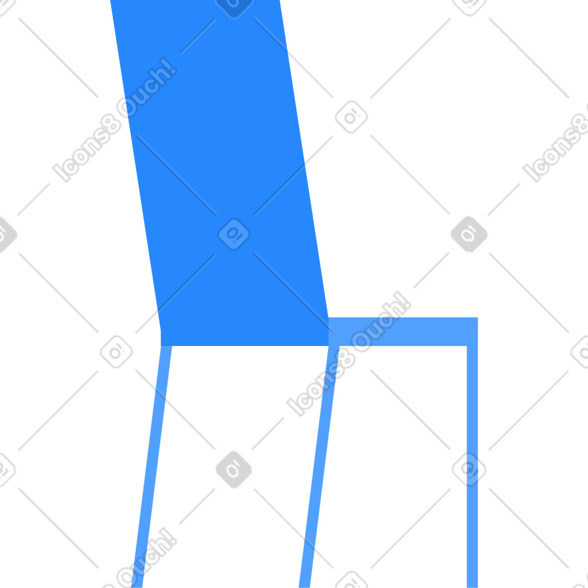 下载 Urban 风格的 椅子后视图 插画，支持 PNG、SVG 格式