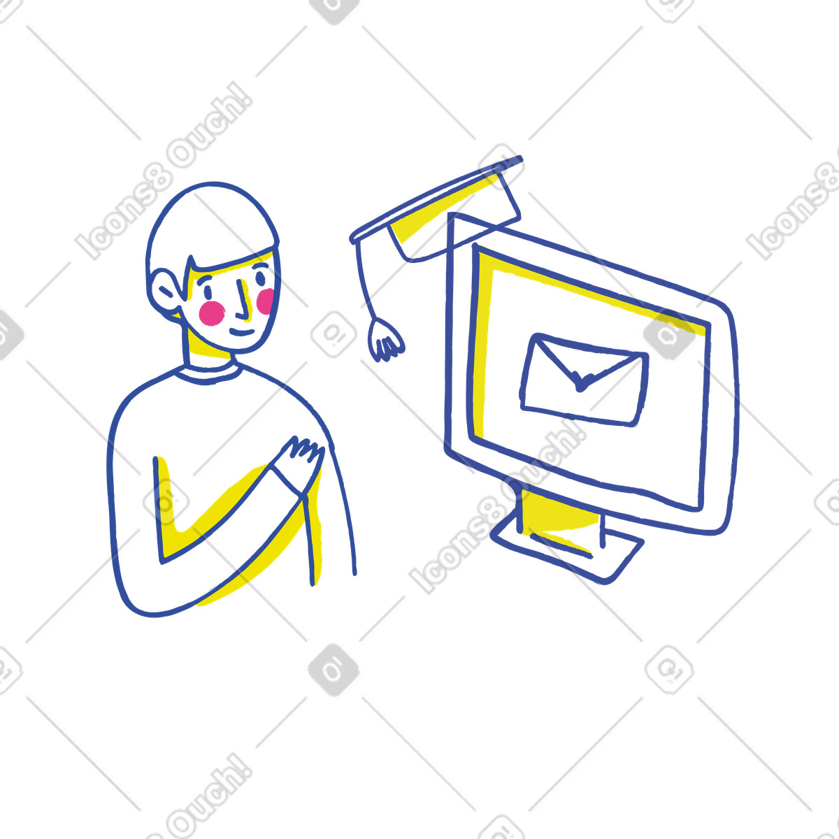 Ilustración Búsqueda de empleo en estilo Lime a descargar en PNG y SVG