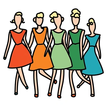 Models walking a runway wearing 1950s-style fashion outfits, with a cheering audience visible in the background.