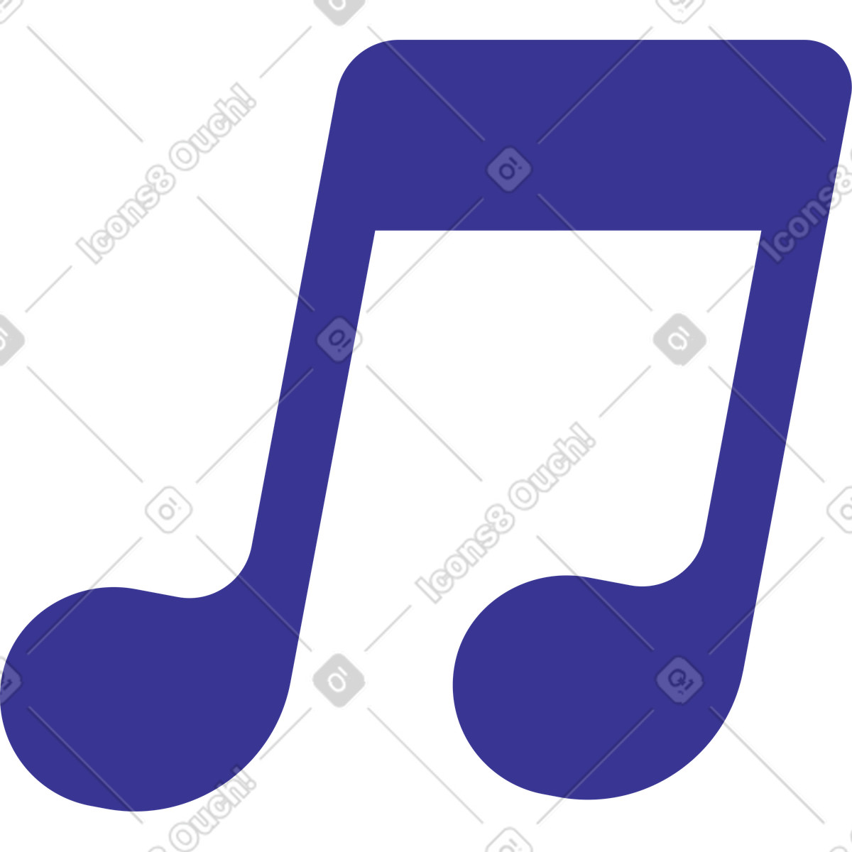 Ilustración Nota musical en estilo Bright a descargar en PNG y SVG