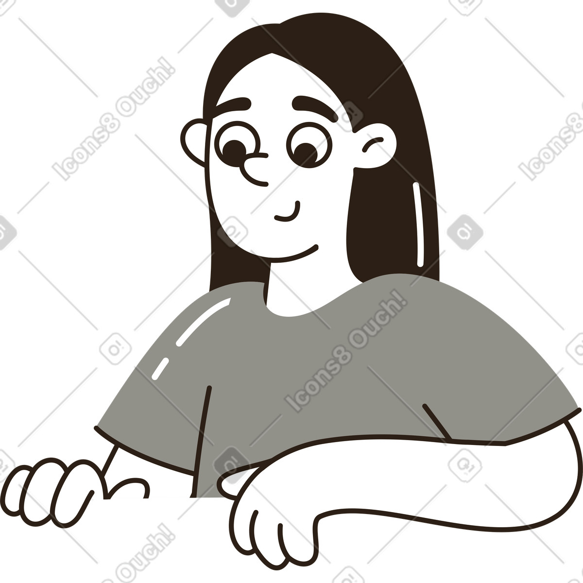 下载 Plain 风格的 女人 插画，支持 PNG、SVG 格式