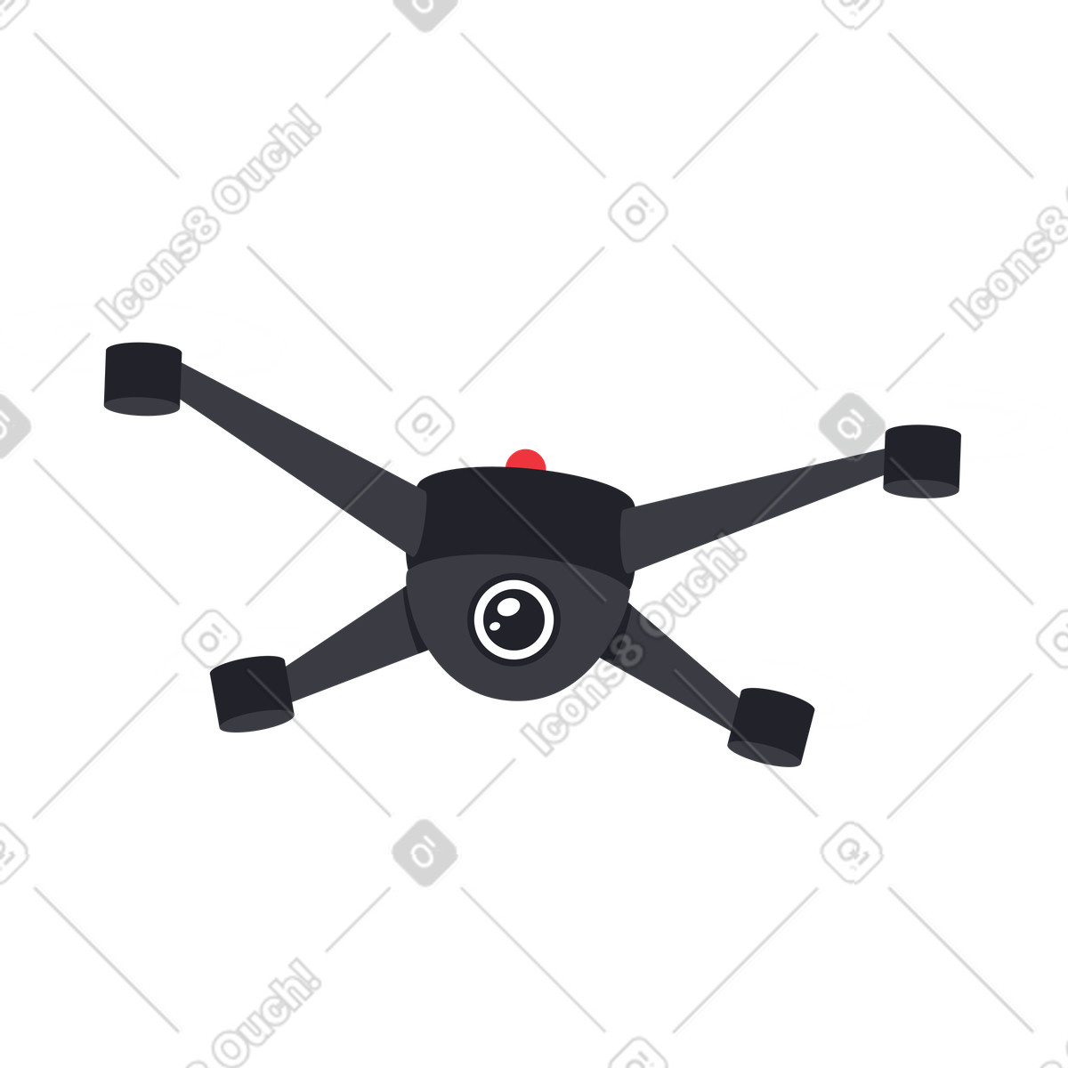 Ilustração de Quadricóptero drone com câmera em no estilo Vivid para baixar em PNG, SVG