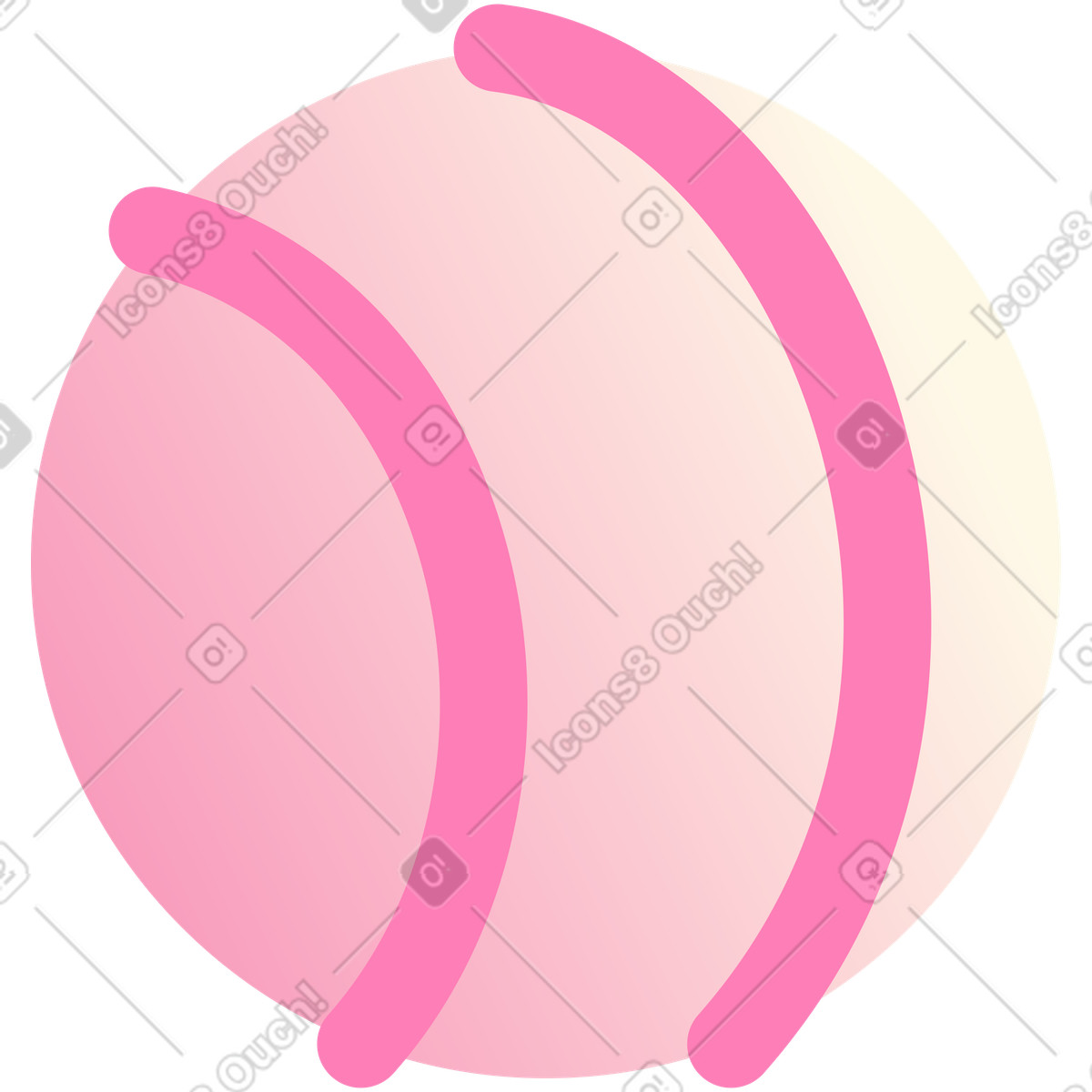 下载 Beam 风格的 粉色渐变糖果 插画，支持 PNG、SVG 格式
