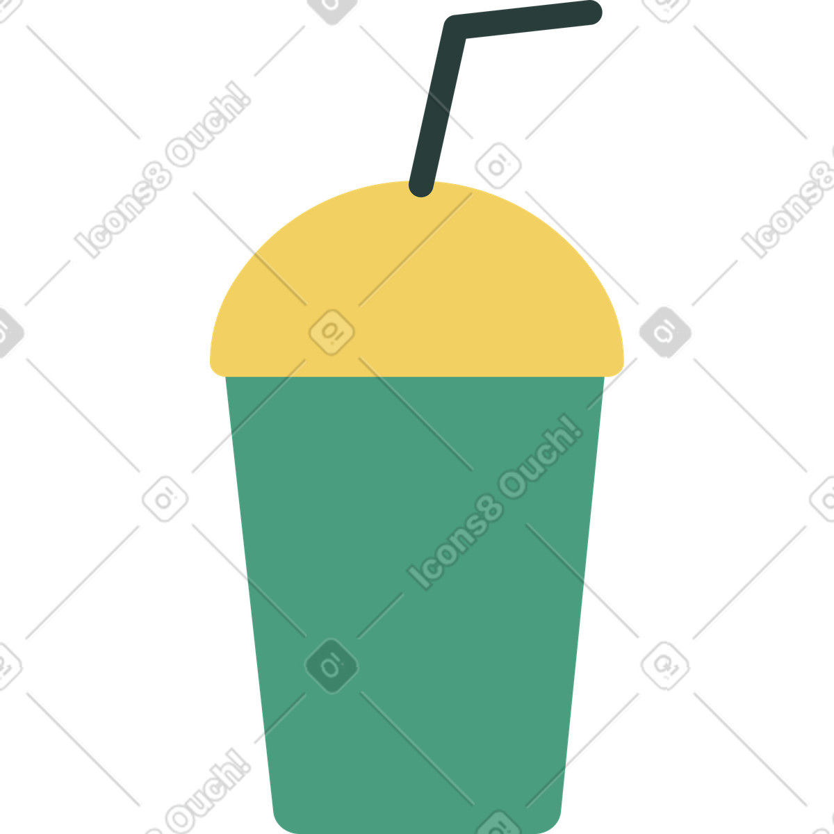 Иллюстрация Молочный коктейль в стиле Macaroni — скачать в форматах PNG, SVG
