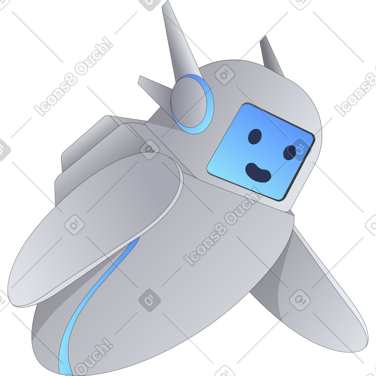 Illustration Robot dans le style Kit à télécharger aux formats PNG, SVG
