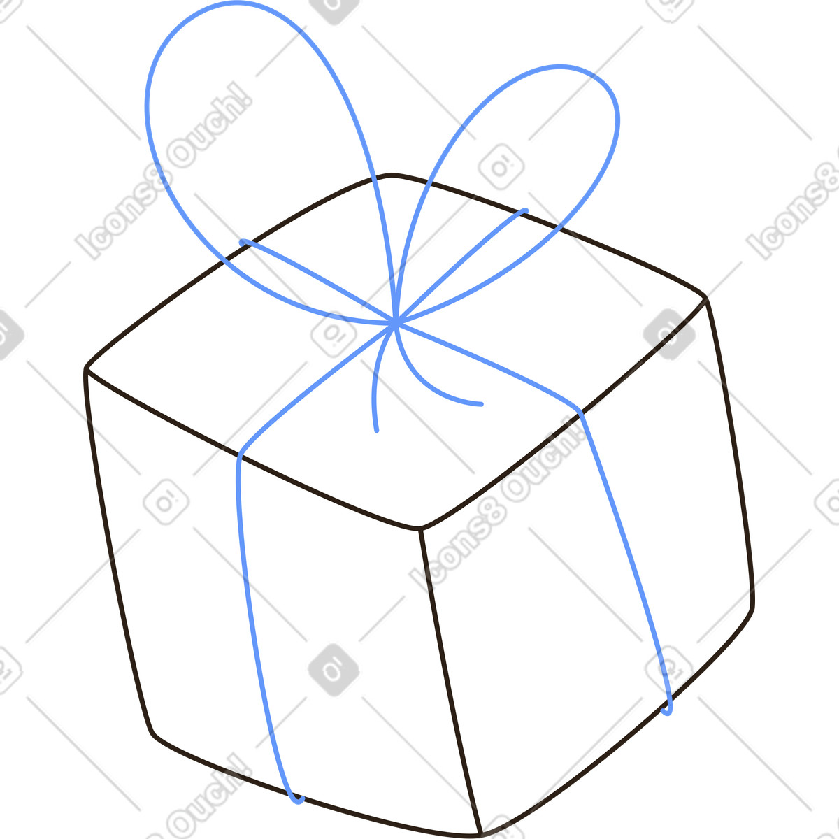 Plain スタイルの 大きな贈り物 のイラストをPNG、SVG形式でダウンロード