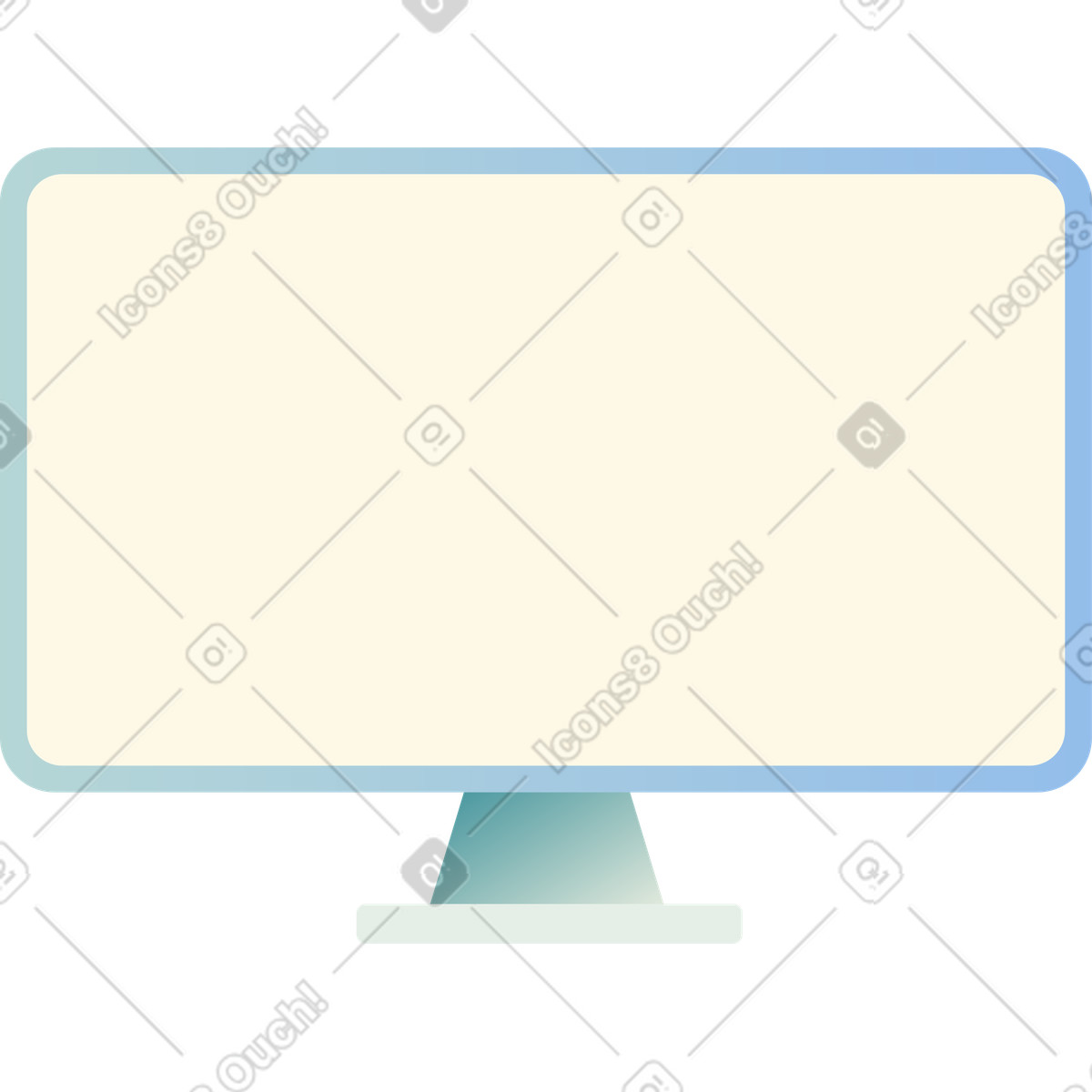 Schermo del computer illustrazione in stile Beam scarica in PNG, SVG
