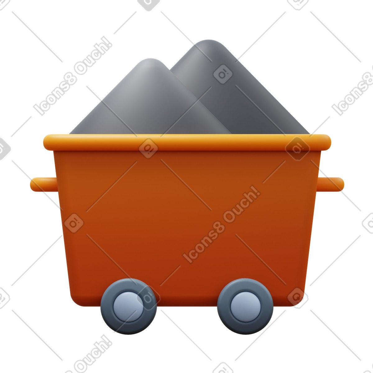 Иллюстрация Mine cart в стиле 3D Fluency — скачать в форматах PNG, SVG