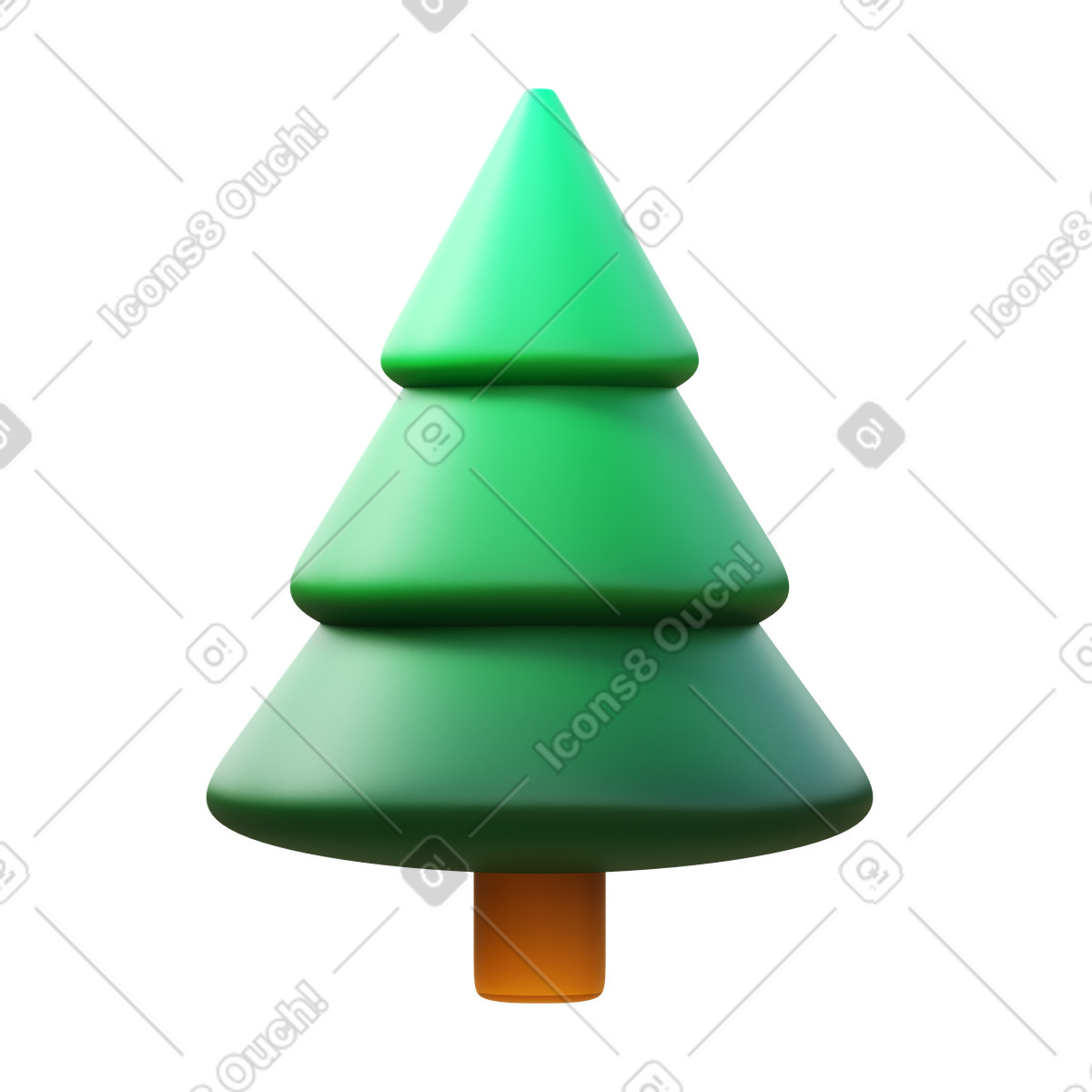 Ilustração de Evergreen tree em no estilo 3D Fluency para baixar em PNG, SVG