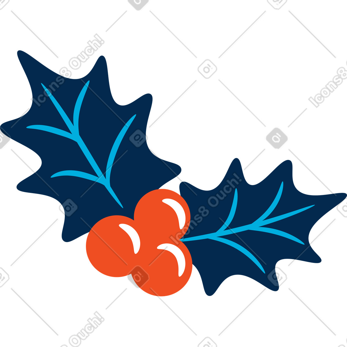 Agrifoglio illustrazione in stile Flame scarica in PNG, SVG