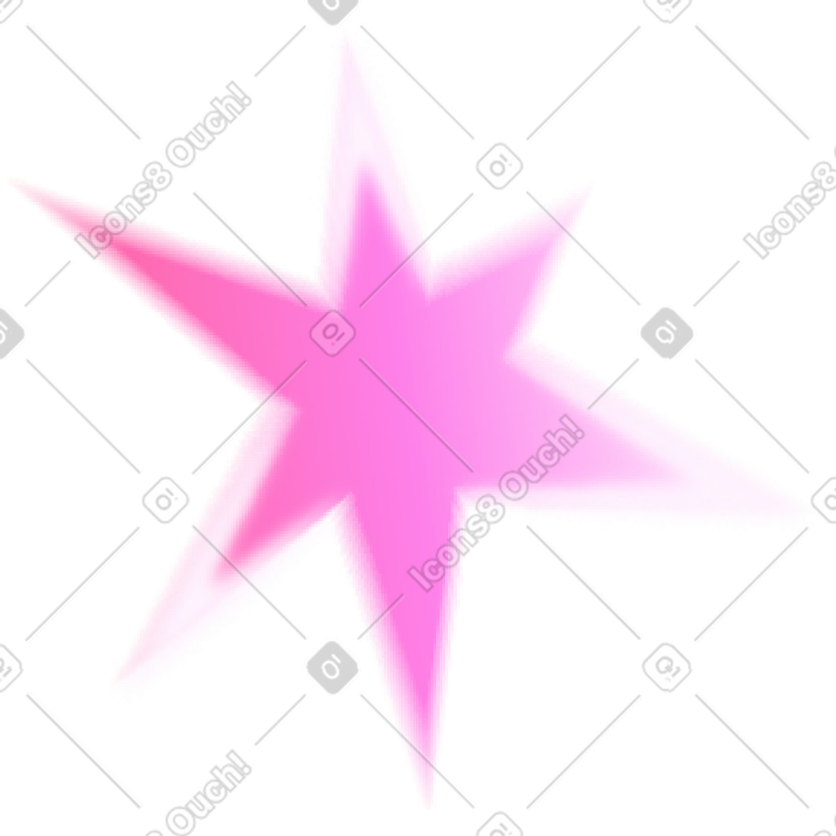 Pink star illustration in PNG, SVG