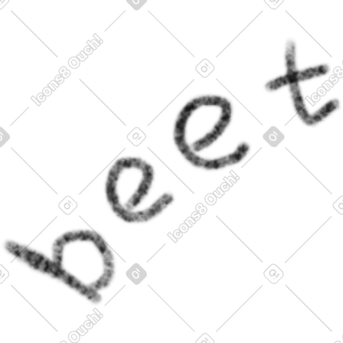 Ilustração de Beet lettering em no estilo Toscana para baixar em PNG, SVG