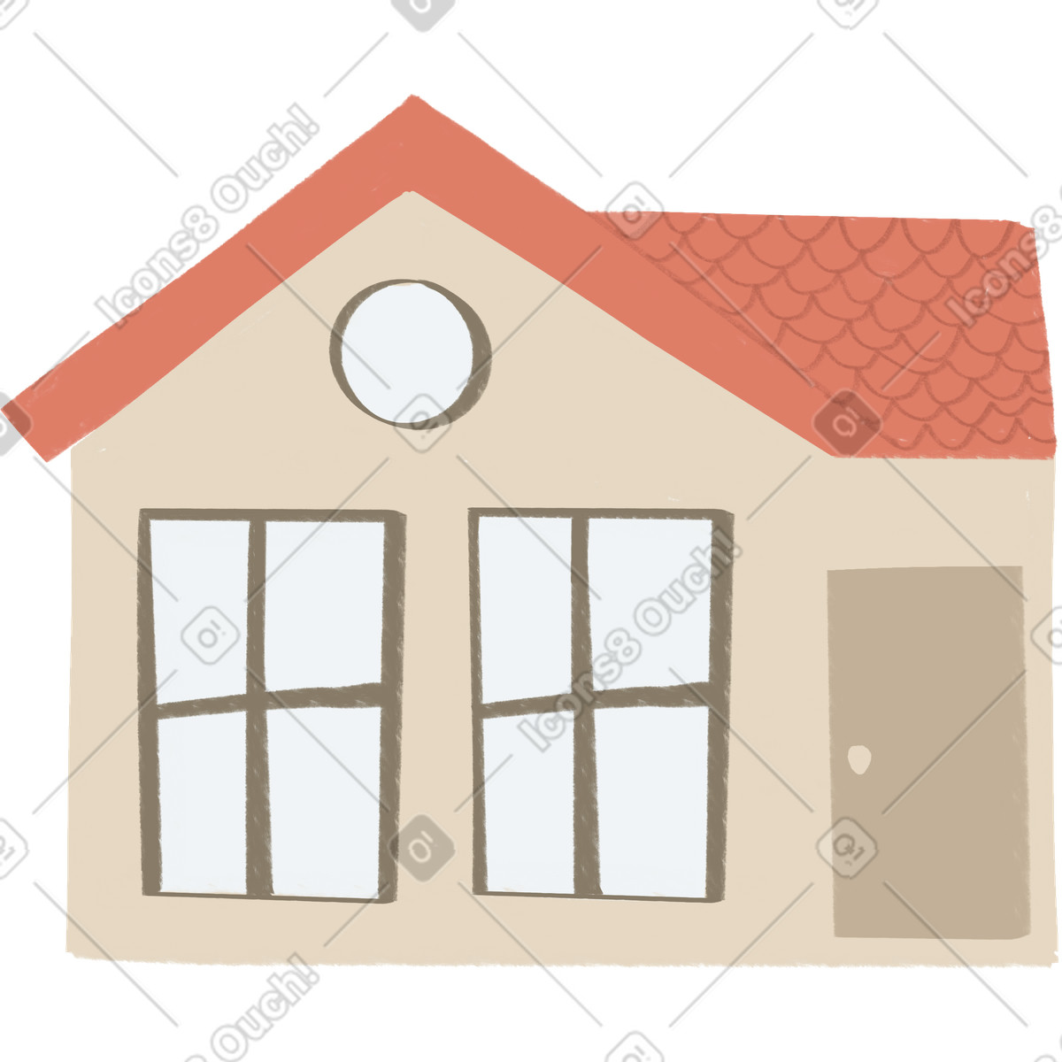 House-Illustration im Lumiere-Stil als Download in PNG, SVG