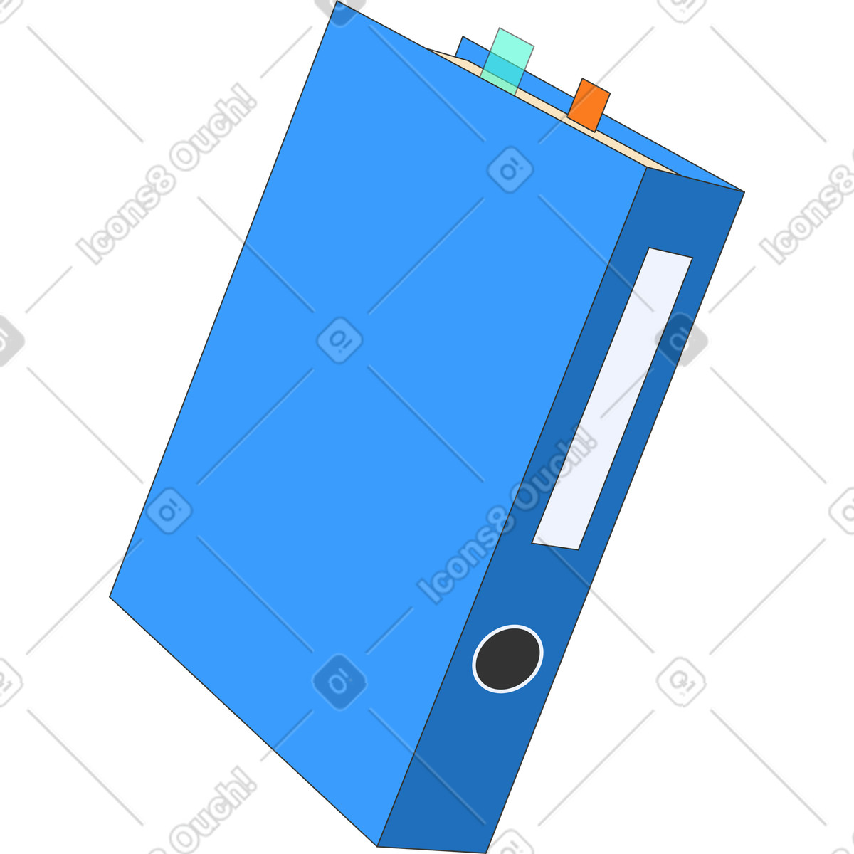 Business file folder illustration in Kit style download in PNG, SVG