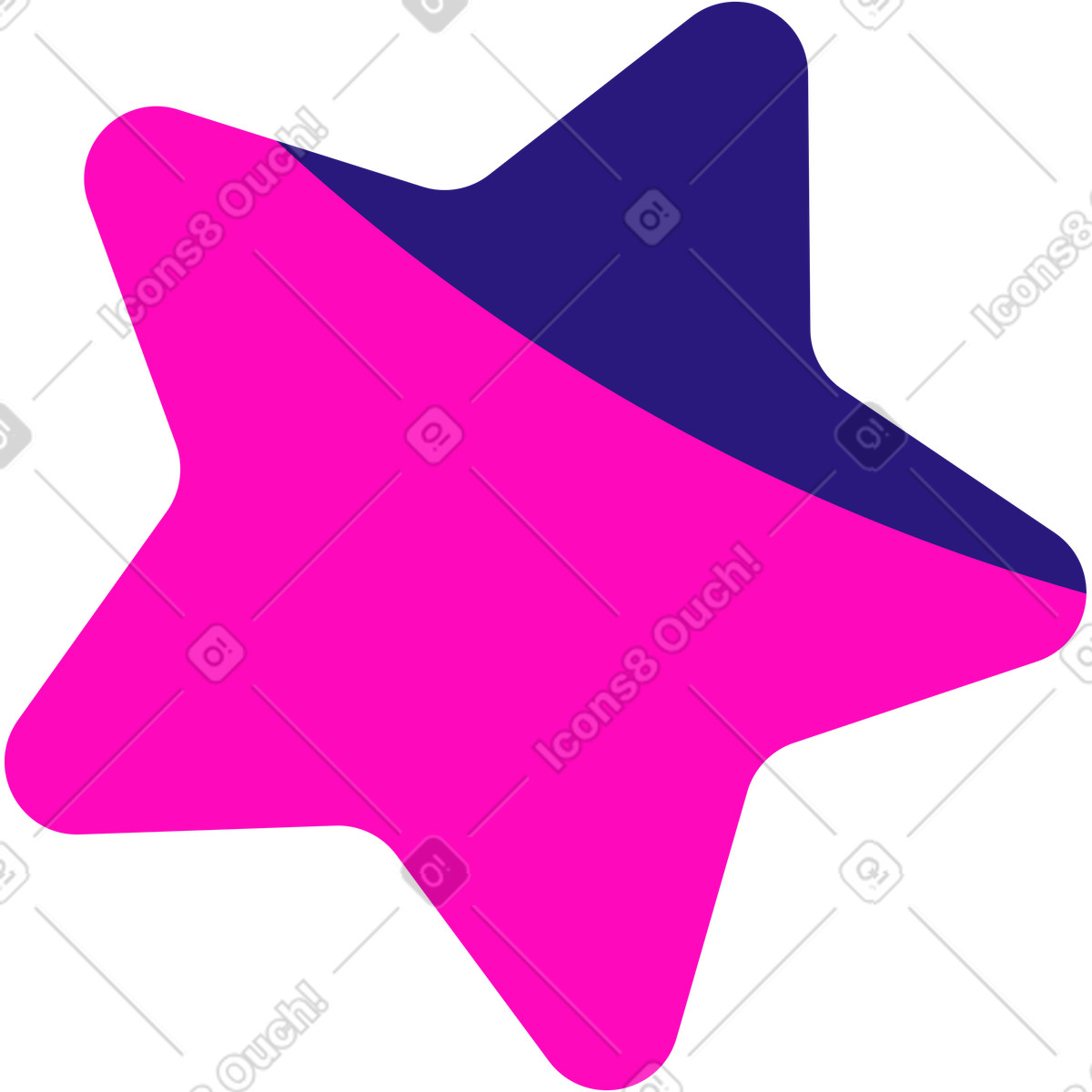 Star intersect effect illustration in Basic style download in PNG, SVG