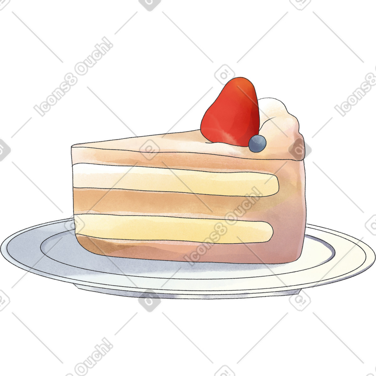 Illustration Part de gâteau dans le style Seasons à télécharger aux formats PNG, SVG