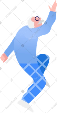 Grandpa jumping PNG, SVG