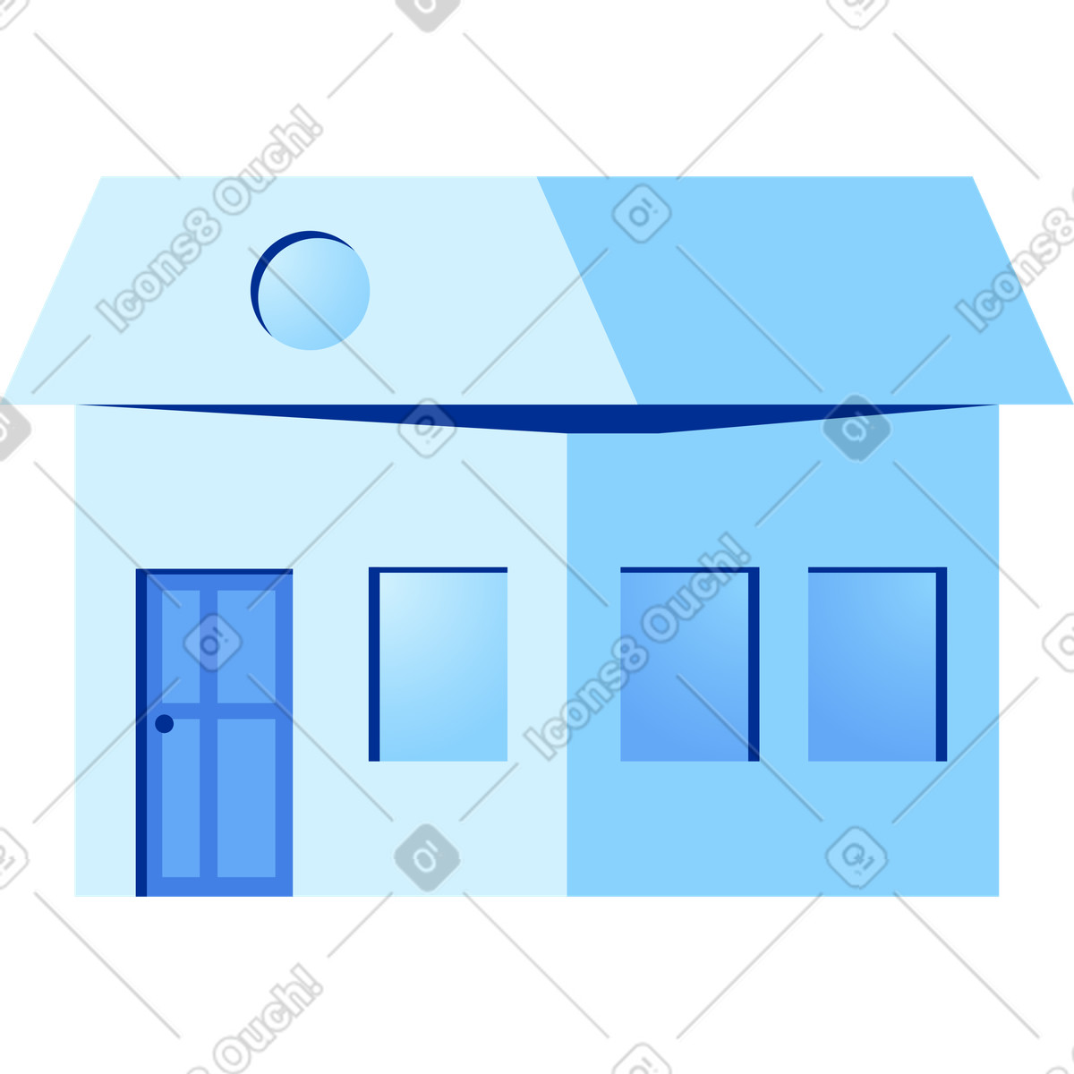 Ilustração de Casa em no estilo Glossy para baixar em PNG, SVG