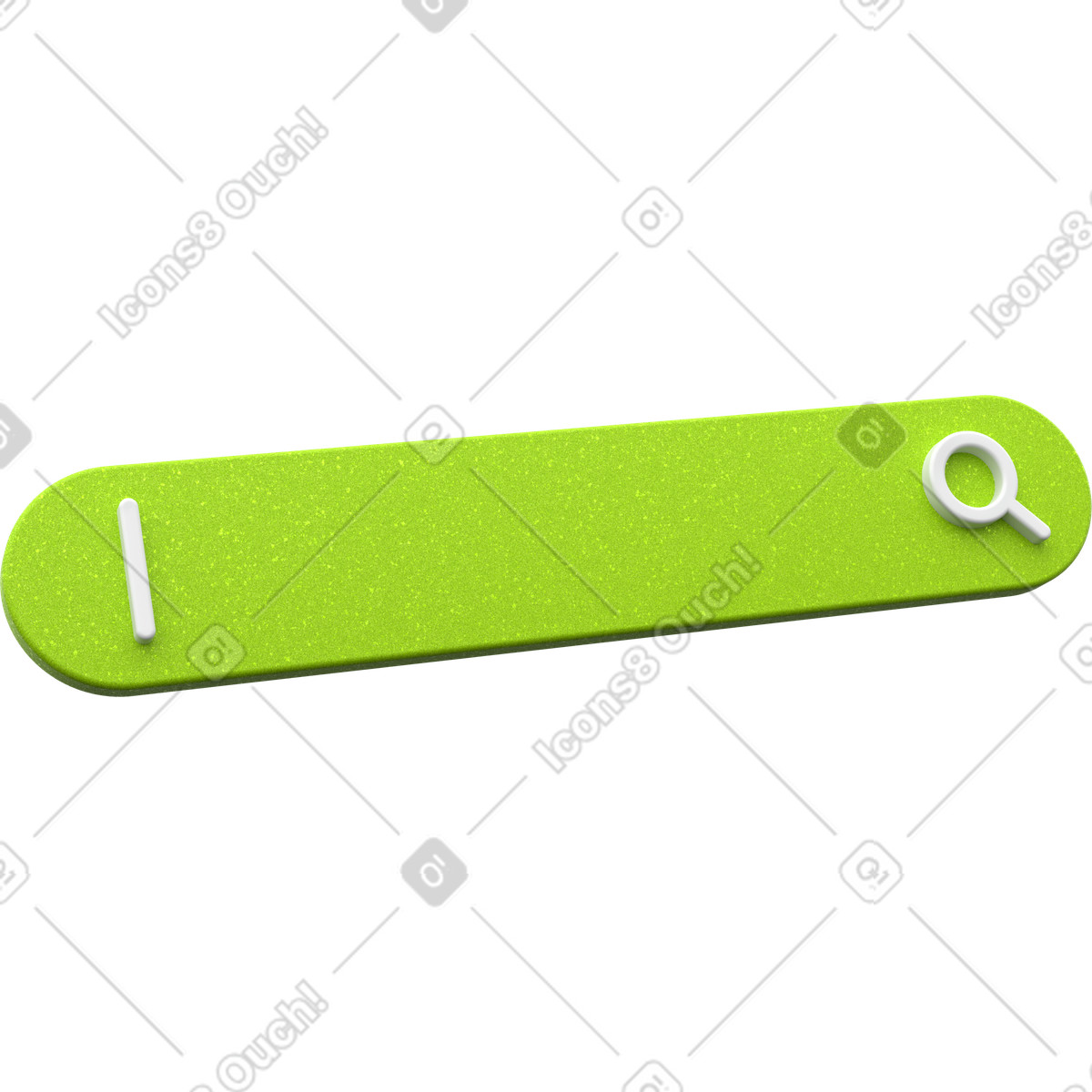 Barra di ricerca verde 3d, illustrazione input arrotondata, campo query online in stile 3D Enterprise scarica in PNG, SVG