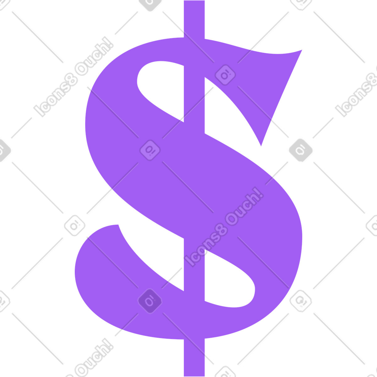 下载 Florid 风格的 美元符号 插画，支持 PNG、SVG 格式