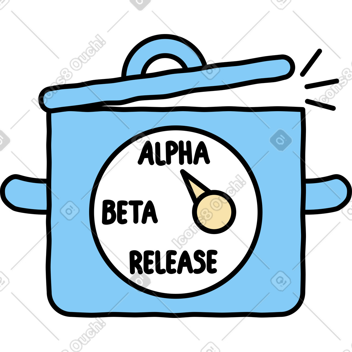 Pot illustration in Notes style download in PNG, SVG