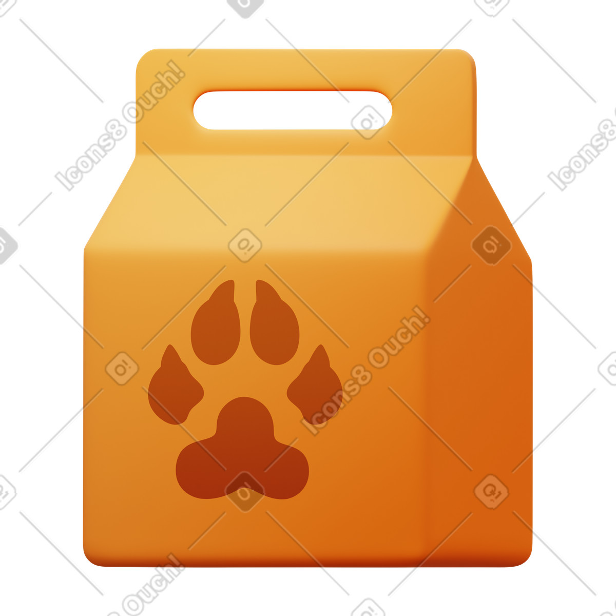 Ilustración Doggy bag en estilo 3D Fluency a descargar en PNG y SVG