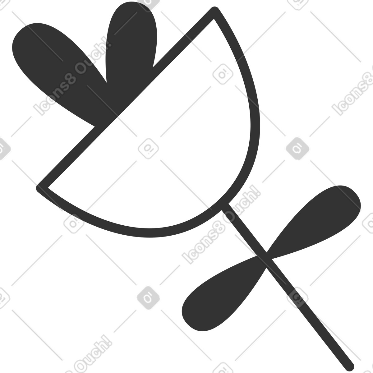下载 Crayon 风格的 花 插画，支持 PNG、SVG 格式