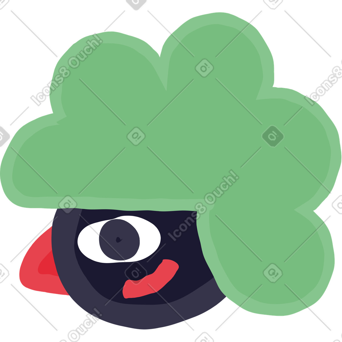 Ilustração de Cabeça em no estilo Stripy para baixar em PNG, SVG