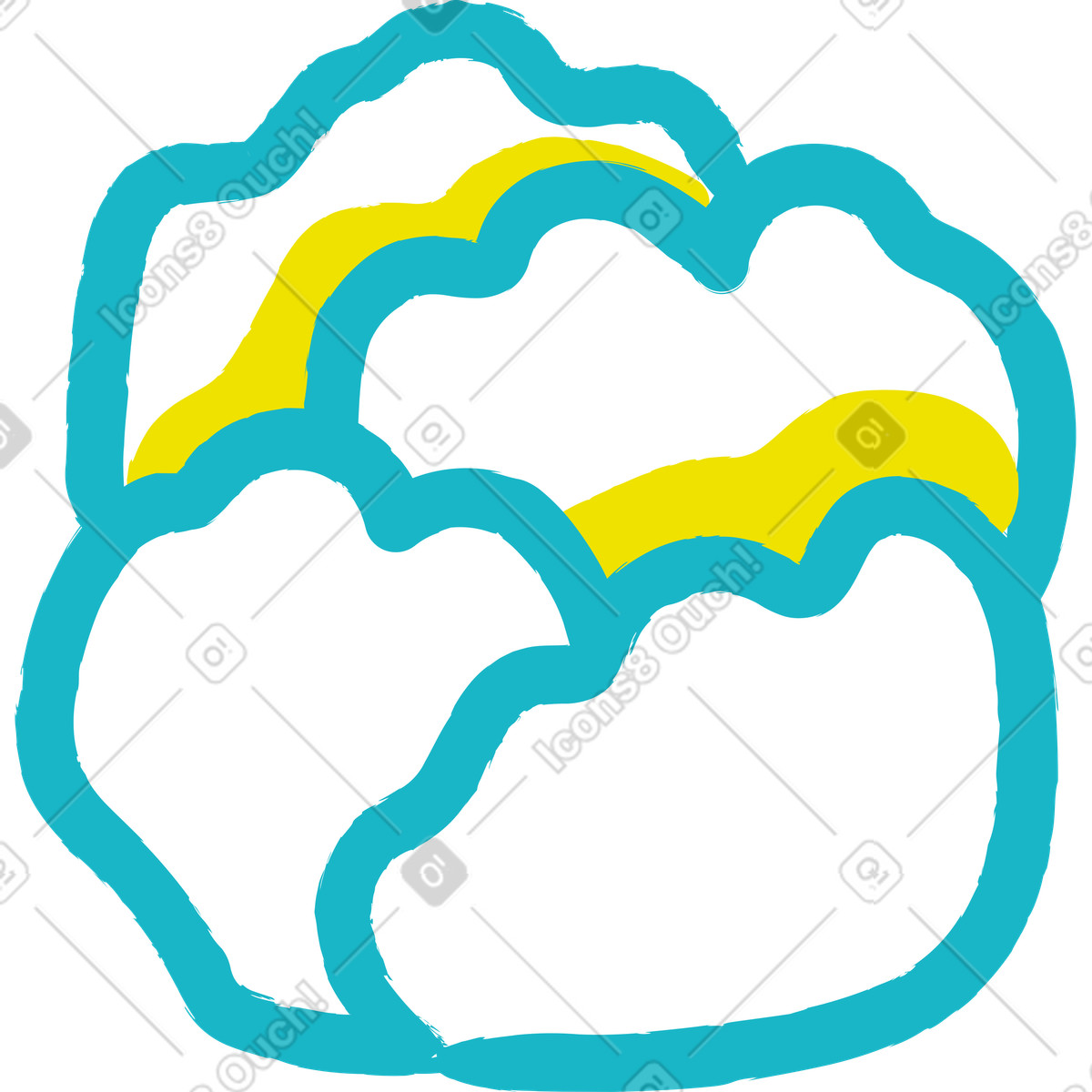 Cavolo illustrazione in stile Lime scarica in PNG, SVG