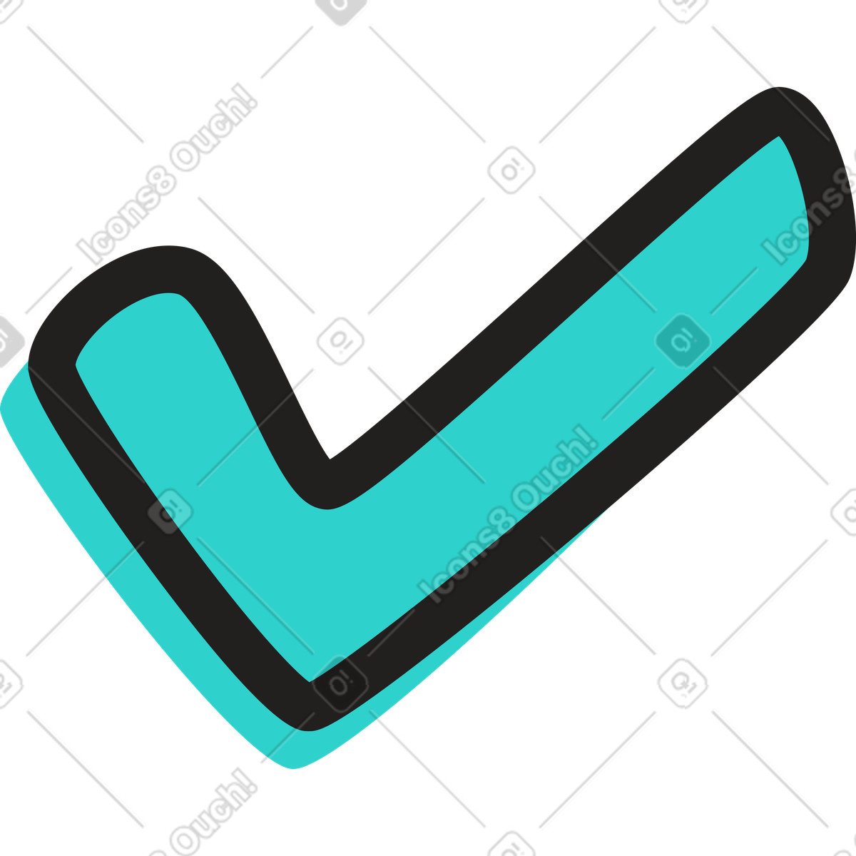 Ilustração de Marca verificação em no estilo Little para baixar em PNG, SVG