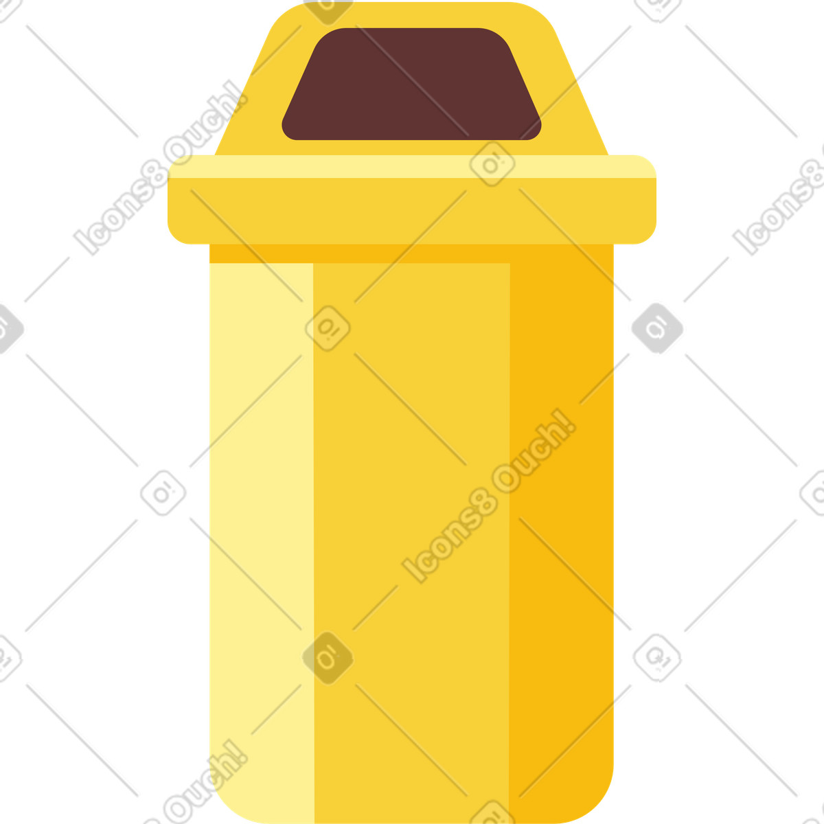 Illustration Trash bin dans le style Jaconda à télécharger aux formats PNG, SVG