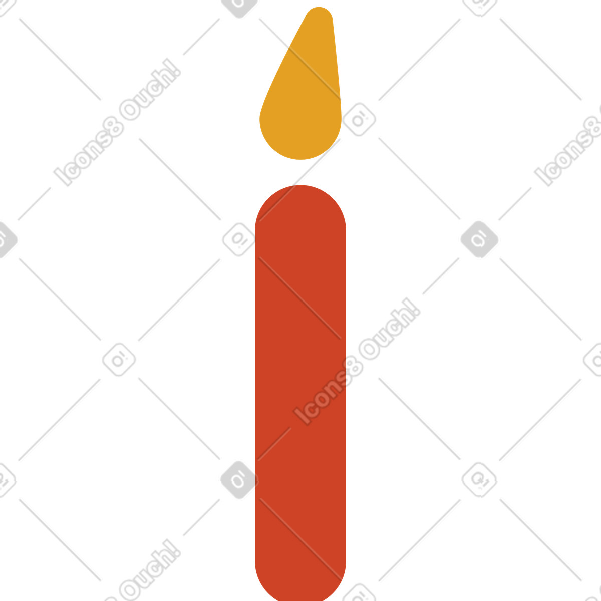 Kerze-Illustration im Arabica-Stil als Download in PNG, SVG