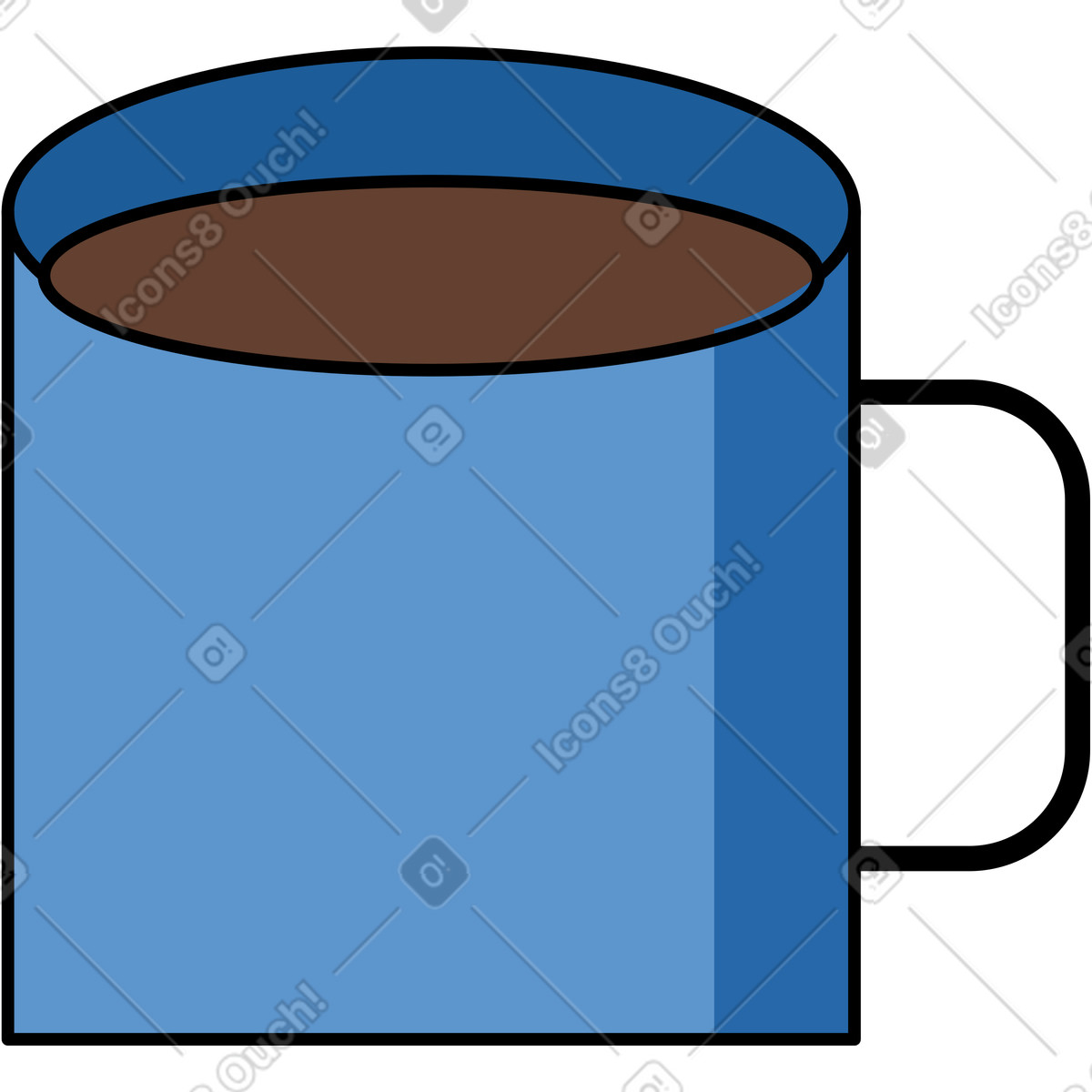 Coffee illustration in Surr style download in PNG, SVG