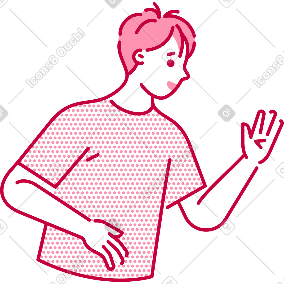 Natty スタイルの おとこ のイラストをPNG、SVG形式でダウンロード