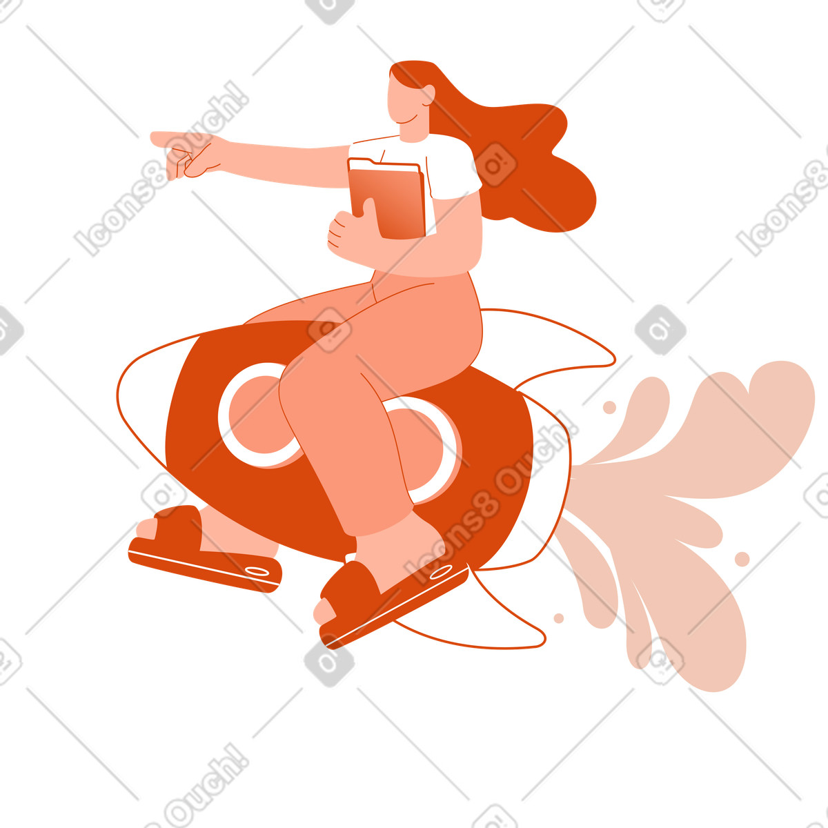 Ilustração de Startup em no estilo Orange para baixar em PNG, SVG