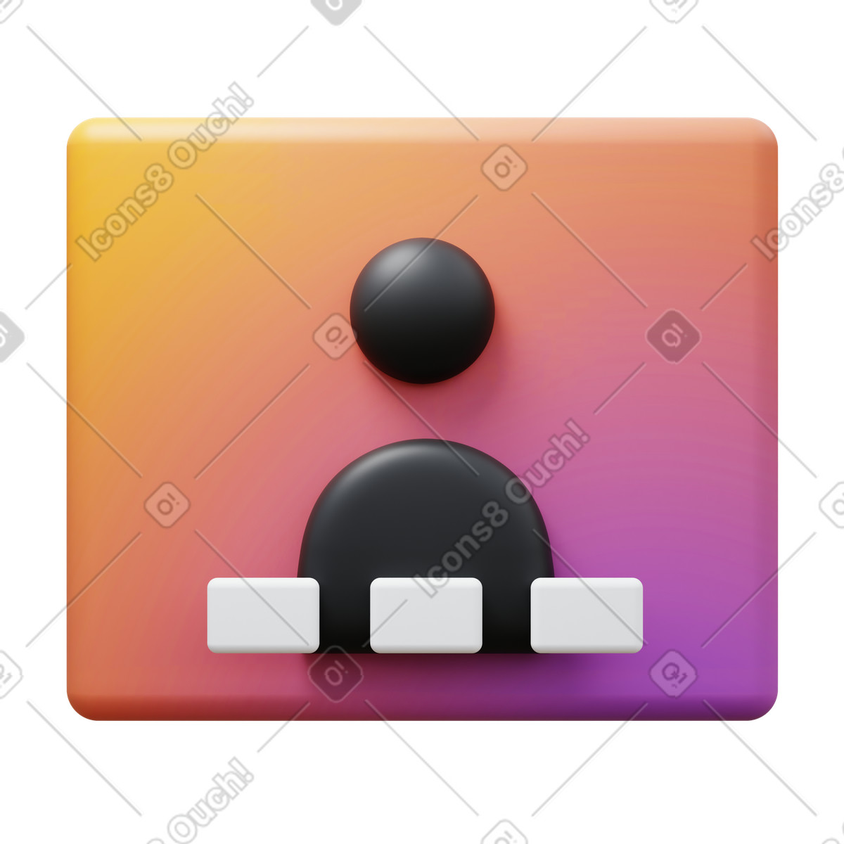 Video conference illustration in 3D Fluency style download in PNG, SVG