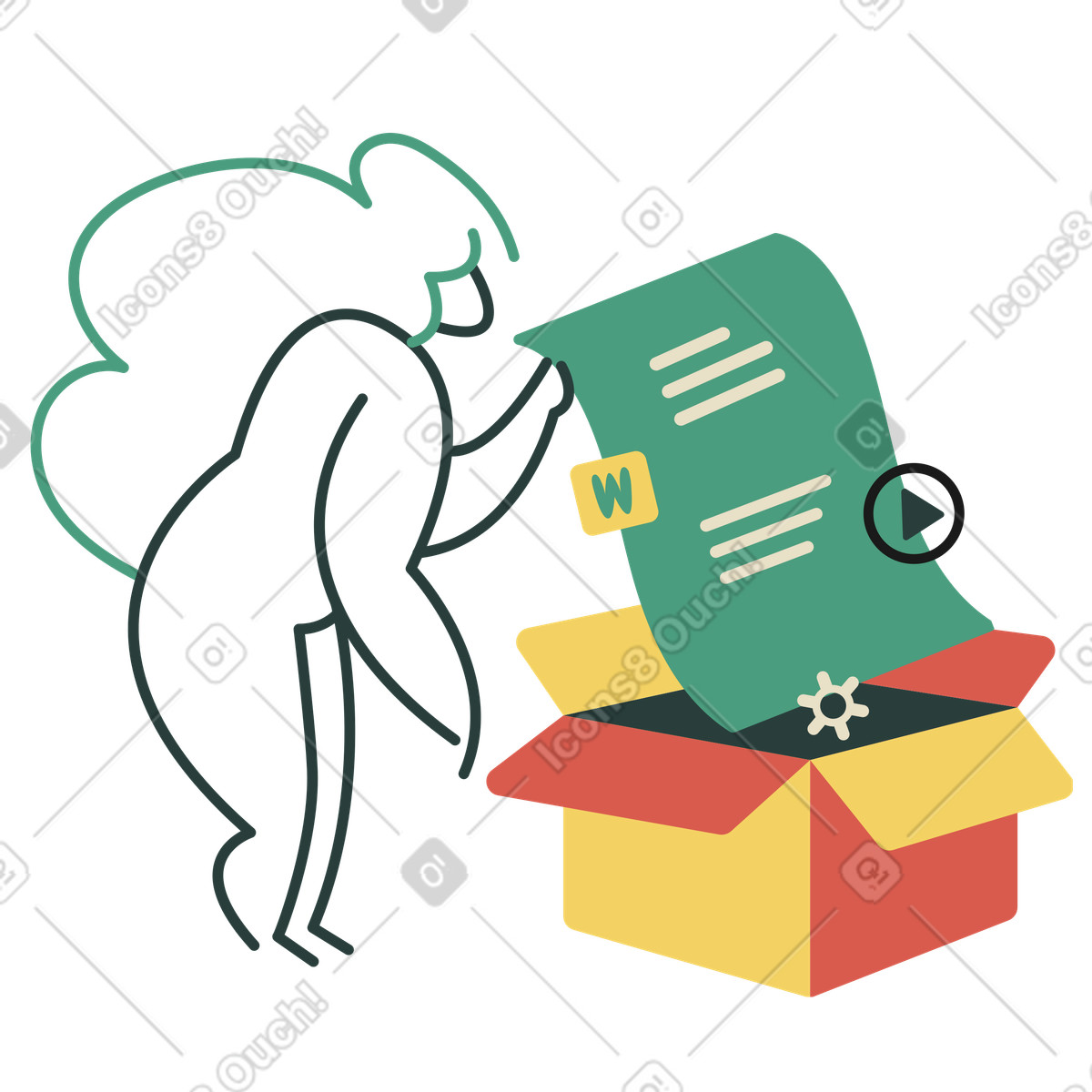 Software pronto all'uso illustrazione in stile Macaroni scarica in PNG, SVG