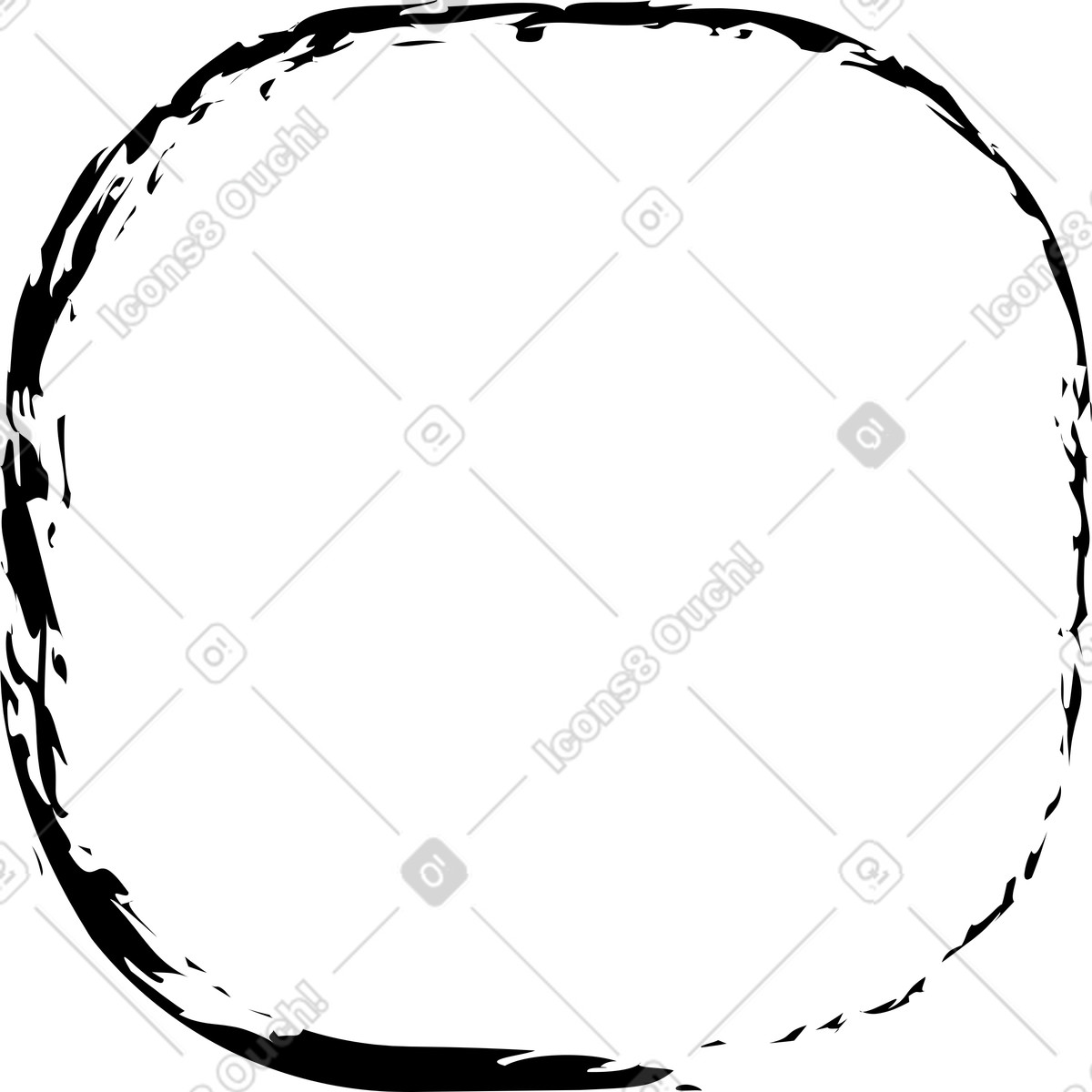 Black rectangle illustration in Twirl style download in PNG, SVG