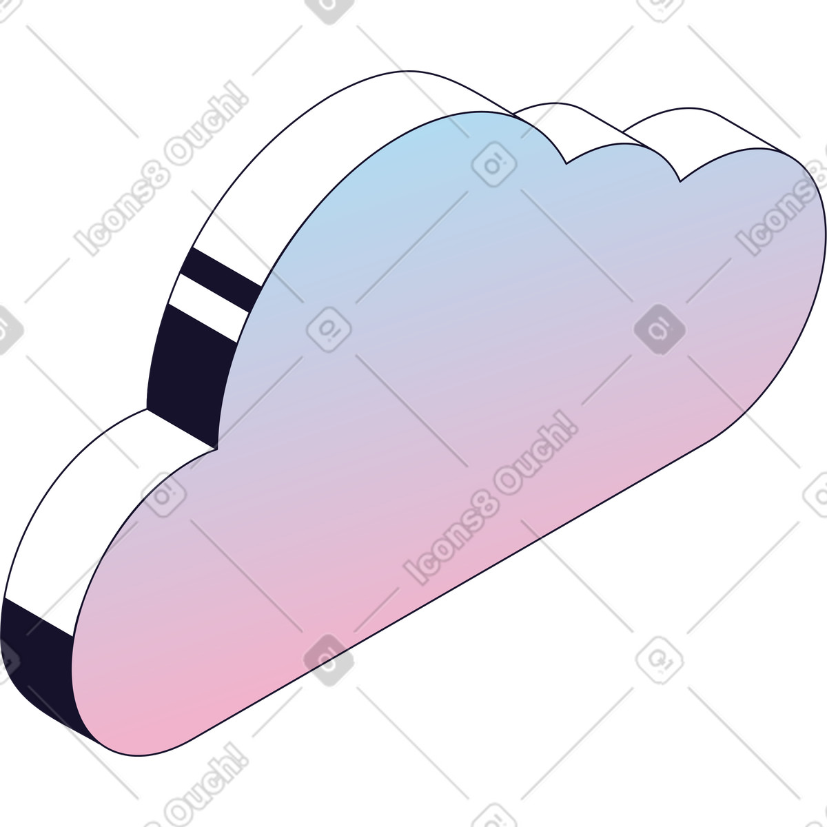 Cloud illustration in PNG, SVG