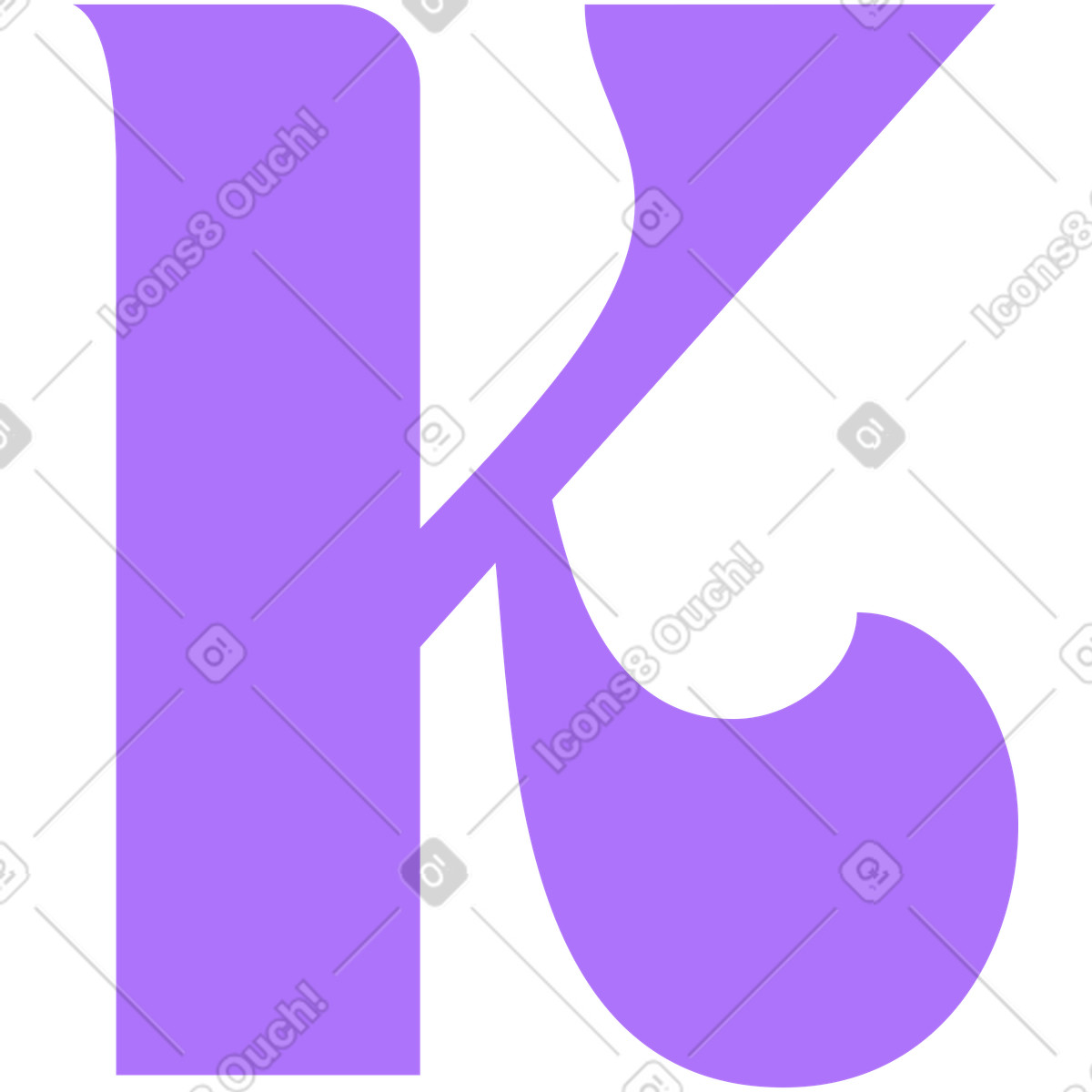 Lettera k illustrazione in stile Florid scarica in PNG, SVG