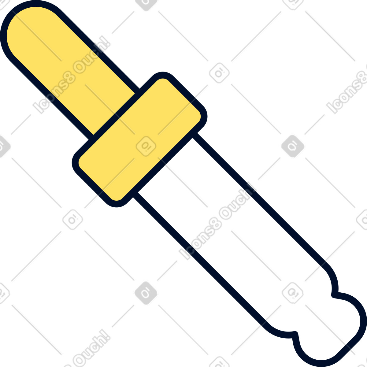 Strumento pipetta illustrazione in stile Teal scarica in PNG, SVG