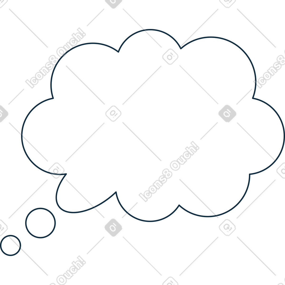 下载 Bubble gum 风格的 讲话泡泡云 插画，支持 PNG、SVG 格式